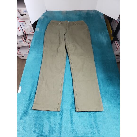 Gloria Vanderbilt Jeans Size 8 Women Green Stretch High Rise Amanda Straight NWT - Picture 1 of 13